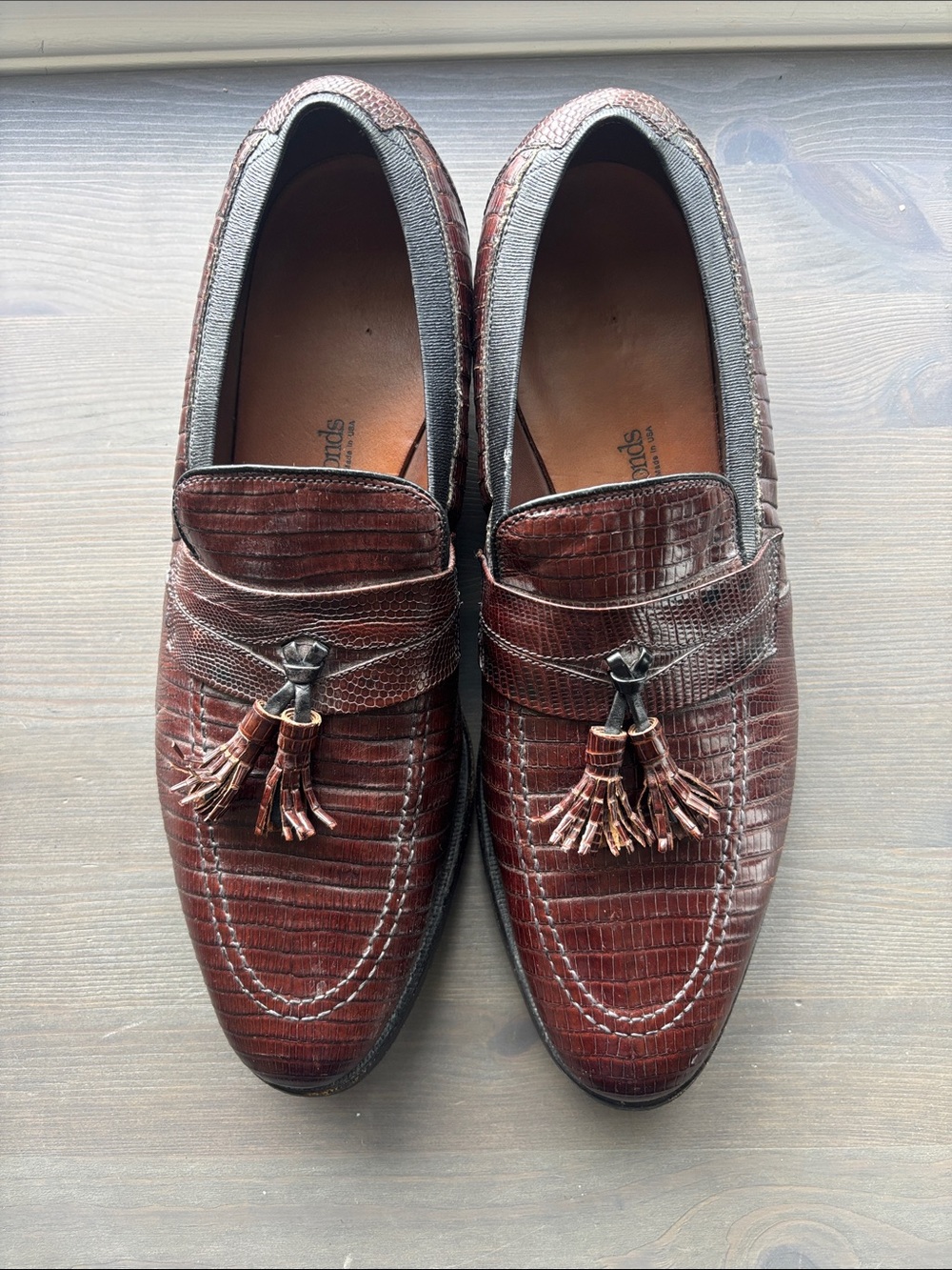 Genuine Leather Lizard Loafers